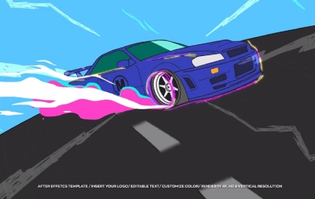 پروژه آماده افتر افکت لوگوی کارتونی ماشین Car Toon Logo