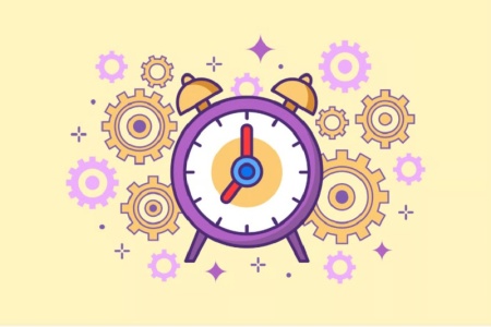 دانلود وکتور ساعت آنالوگ عقربه‌ای برای اینفوگرافیک