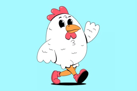 جوجه کارتونی وکتور برای پوستر و محصولات چاپی