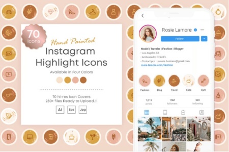 کاور هایلایت اینستاگرام برای فروشگاه لباس