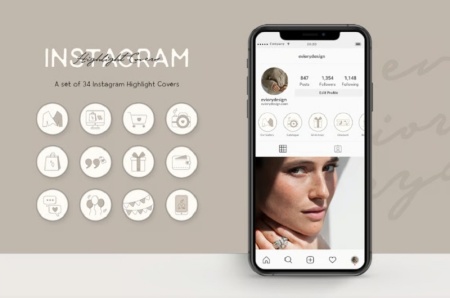 عکس کاور هایلایت اینستاگرام فروشگاه لباس با طراحی جذاب