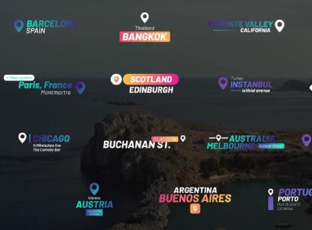 پروژه پریمیر تایتل معرفی لوکیشن شهر یا مکان خاص Location Titles