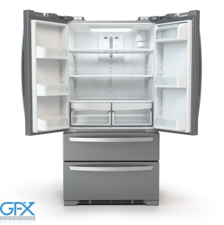 یخچال و فریزر خالی با طراحی با کیفیت