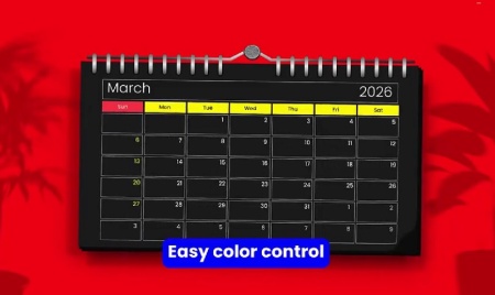 پروژه افتر افکت حرفه‌ای تقویم سال جدید بدون نیاز به پلاگین Ultimate Calendar