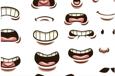 دانلود مجموعه وکتور لب و دهان و چشم کارتونی با کیفیت بالا