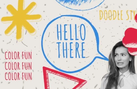 پروژه پریمیر رنگارنگ برای معرفی با طرح اسکچ Sketch Speech Intro