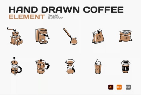 مجموعه وکتور قهوه و کافه برای طراحان