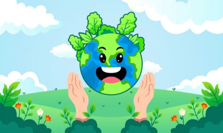 دانلود مجموعه وکتور کره زمین سبز، لایه باز و کارتونی