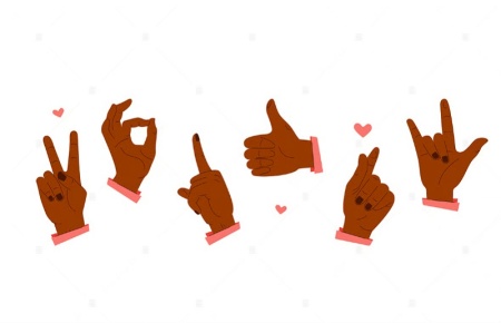 طرح آماده وکتور دست با انگشت اشار