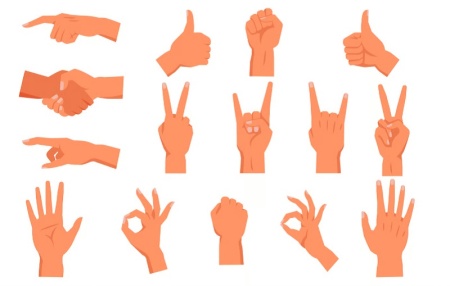 مجموعه وکتورهای انگشت اشاره برای طراحی UI