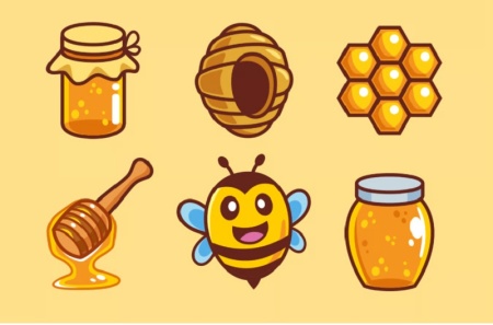 تصویر وکتور ظرف عسل مناسب طراحی بسته‌بندی