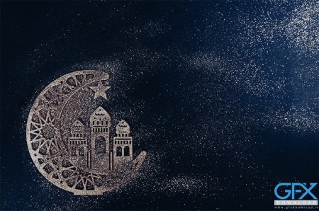 بک گراند مذهبی برای فتوشاپ با نماد ماه رمضان