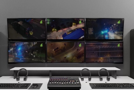 پروژه افتر افکت موکاپ مانیتور در اتاق فرمان Monitor Screen Mockup