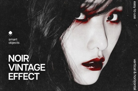 دانلود افکت عکس نوستالژیک و قدیمی برای فتوشاپ Vintage Noir