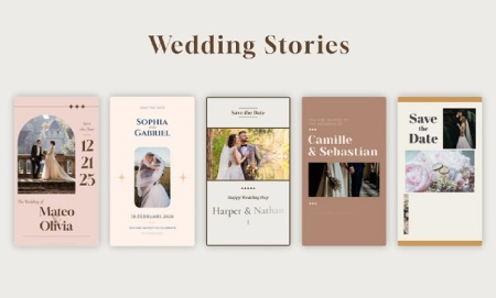 پروژه افتر افکت استوری اینستاگرام مراسم عروسی Wedding Stories