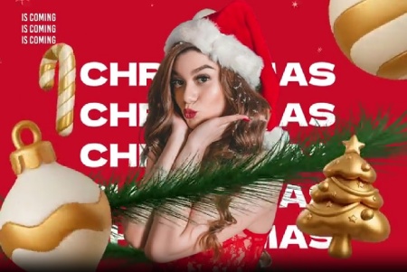 پروژه پریمیر اینترو کریسمس سه‌ بعدی Cute 3D Christmas Intro