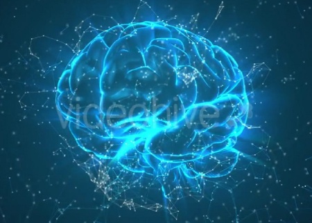 فوتیج موشن گرافیک چرخش مغز Brain Rotating
