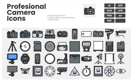 بهترین آیکون‌ های عکاسی برای استفاده در پروژه‌های دیجیتال