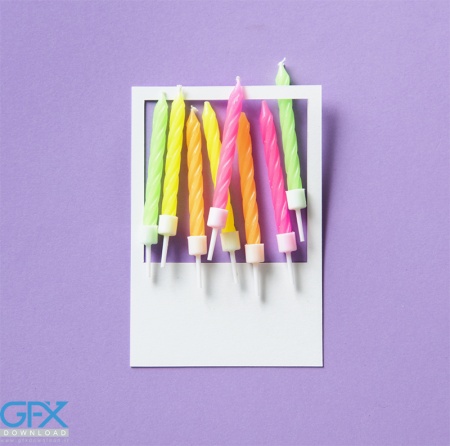 عکس پک شمع تولد برای فتوشاپ با کیفیت بالا