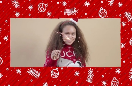 فوتیج کریسمس با فریم‌های رنگی برای ویدیوهای تبریک و تبلیغاتی Christmas Frames