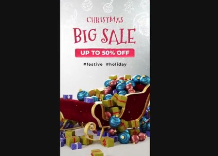 پروژه پریمیر 5 استوری کریسمس برای تبریک و فروش Festive Christmas Stories