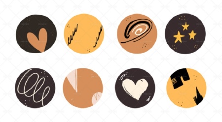 دانلود کاور هایلایت اینستاگرام چند منظوره با کیفیت بالا فرمت png