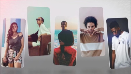 پروژه پریمیر معرفی لوگو با کارت های فشن Fashion Cards Logo