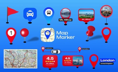 پروژه افتر افکت نمایش نشانگر و موقعیت مکانی روی نقشه Map Marker