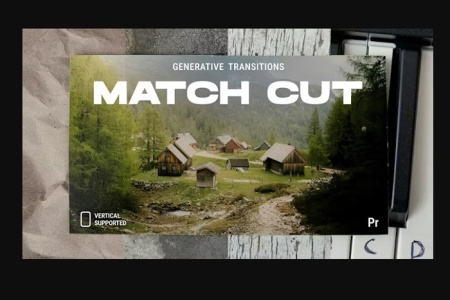 دانلود ترانزیشن پریمیر با افکت کات تطبیقی عکس Photo Match Cut