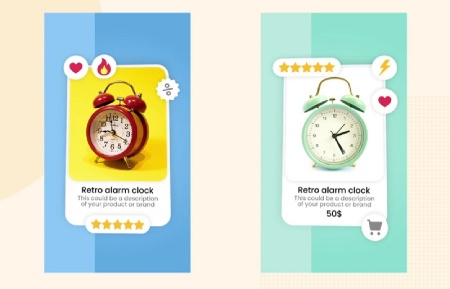 پروژه افتر افکت کارت معرفی محصول برای استوری اینستاگرام Product Cards