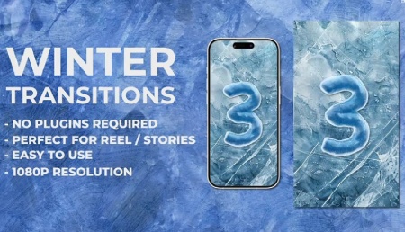 مجموعه ترانزیشن‌ های عمودی زمستانی و کریسمسی Snow Freeze