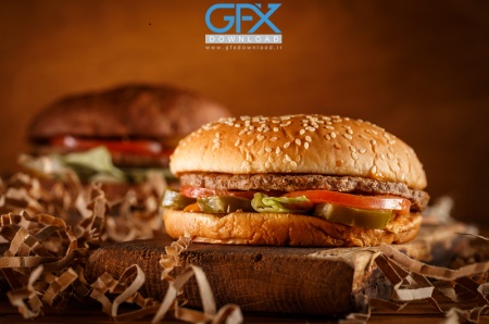 دانلود عکس همبرگر واقعی با کیفیت بالا مناسب چاپ