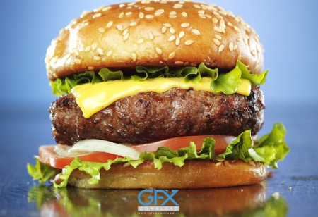 عکس همبرگر با کیفیت بالا مخصوص تبلیغات رستوران