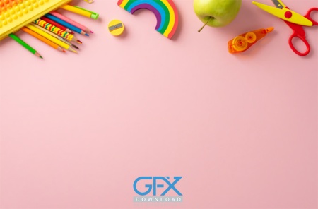 بک گراند برای پوستر مدرسه با طراحی ساده و درسی