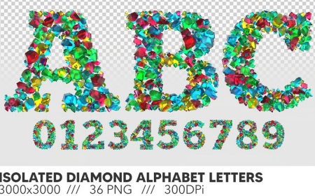 دانلود حروف الفبای انگلیسی برای کودکان با طراحی سه بعدی