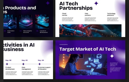 قالب‌های پاورپوینت AI مناسب استارتاپ‌ها و شرکت‌های فناوری