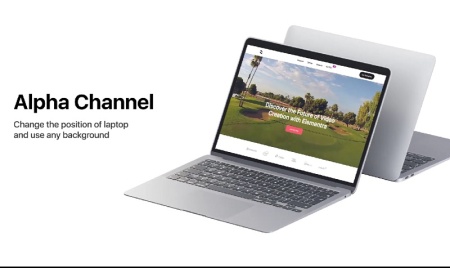 پروژه افتر افکت موکاپ لپ تاپ برای معرفی وب‌ سایت و محصولات Laptop Mockup