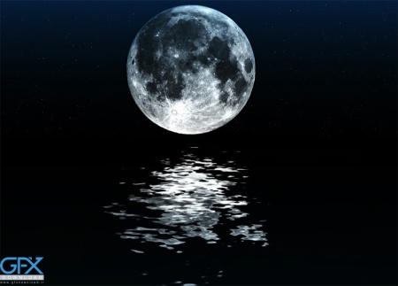 تصویر ماه کامل در شب با کیفیت 4K برای چاپ