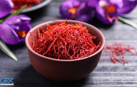 عکس زعفران اصل برای تبلیغات و طراحی بنر