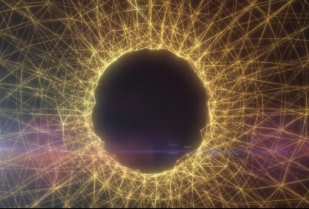 دانلود فوتیج بک گراند ویدیویی هندسی طلایی Golden Geometric Network