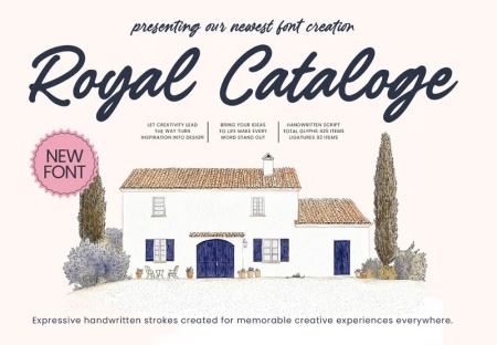 فونت انگلیسی Royal Cataloge با استایل دست نویس حرفه‌ای