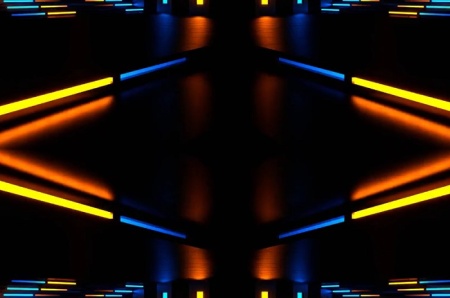 دانلود فوتیج بک گراند نئون آبی و نارنجی Orange And Blue Neon Stair