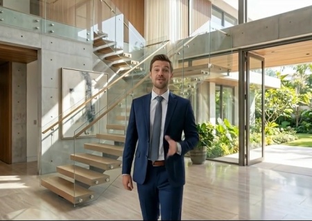 پروژه افتر افکت معرفی خانه، ویلا با ترانزیشن راه رفتن Real Estate Walk