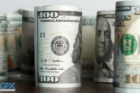 دانلود عکس اسکناس دلار رول شده با کیفیت بالا