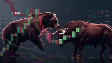 دانلود پروژه افتر افکت تیزر اقتصادی با نماد گاو و خرس Stock Market